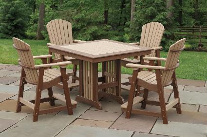 Kings Poly Balcony Table and Balcony Chair Dining Set