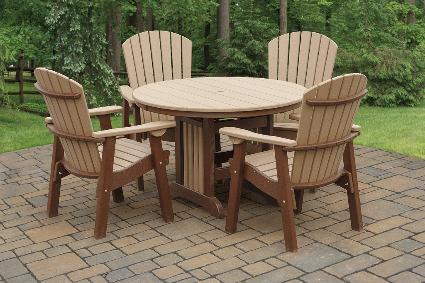Kings Poly Round Dining Table and Chairs Set