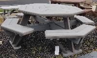 Finch Stock Octagon Driftwood Coastal Gray Poly Table $1449.00