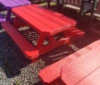 Finch Stock Red Child's Table & Benches $269.00