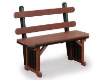 Mission Extra Wide Poly Bench with Back