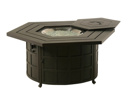 Hanamint Sherwood Hexagonal Gas Burning Firepit Table $1199.00