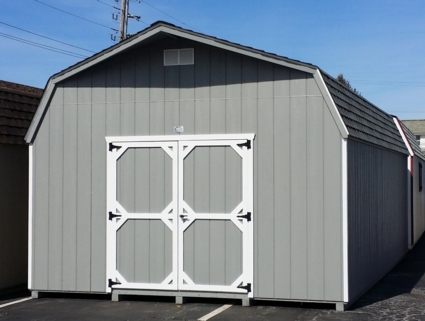 Stock shed #86A 15 - 14 x 24 highwall barn, duratemp - light gray ...