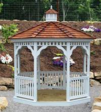 10' Painted Wood Octagon Gazebo