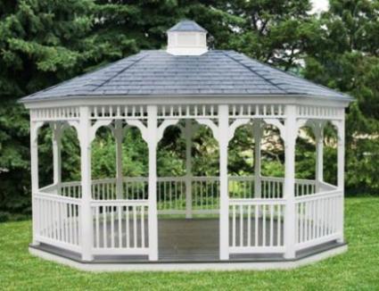 12' x 16' Vinyl Oval Gazebo