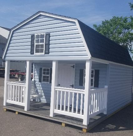 S 1LW 21 Stock 10' x 14' Dutch Clubhouse with Porch Clearance $4449.00