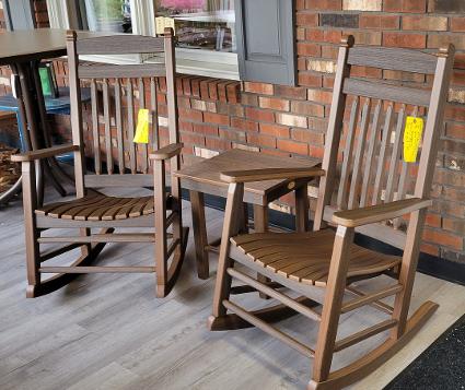 Finch Stock Zinn's Mill Rockers & Side Table 
