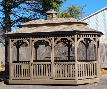 S 6G 22 Stock 10' x 16' Oval Wood Gazebo Sale $9,979.00