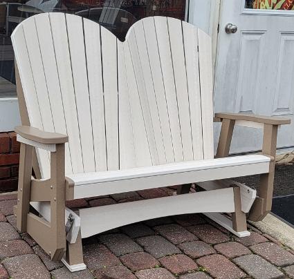 Finch Stock SeaAira Adirondack Double Glider Seashell-Weatherwood $900.00