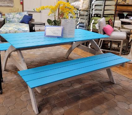 Telescope Plymouth Bay Picnic Table Warm Gray-Aqua $1329.00