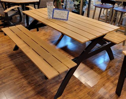 Telescope Plymouth Bay Picnic Table Black-Teak $1600.00