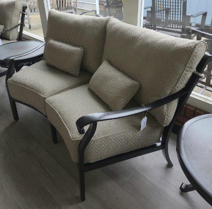 Pride Castelle Madrid Crescent Loveseat Display Sale $2000.00 