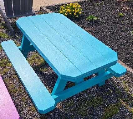 Finch Child's Table & Benches Turquoise DC $350.00