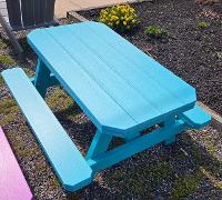 Finch Child's Table & Benches Turquoise DC $350.00