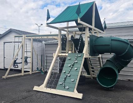 Swing Kingdom Used SWV 1US 26 Vinyl Swing Set As-is $3500.00