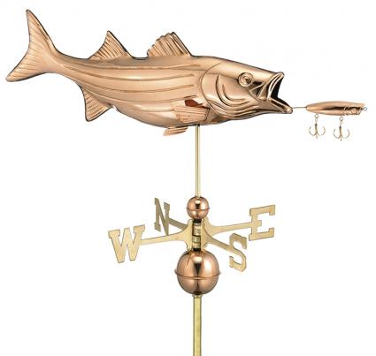 Bass with Lure Weathervane
